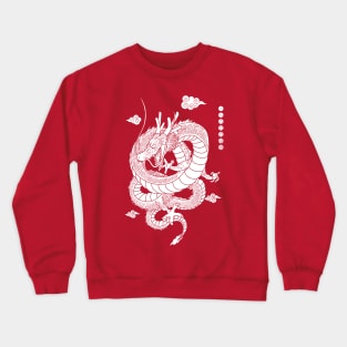 Shenlong-White Crewneck Sweatshirt